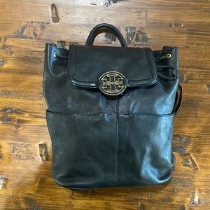 Tory Burch black leather backpack